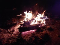 Fire at night.
